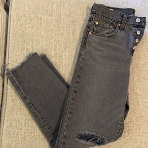 Levi’s premium 501 skinny with raw hem size 25Wx30L